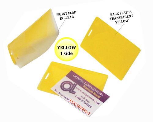 Qty 200 yellow/clear luggage tag laminating pouches 2-1/2 x 4-1/4 by lam-it-all for sale