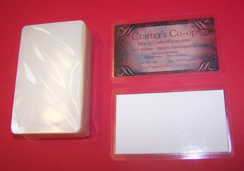 Thermal laminate pouches business card size 5 mill 2-1/4&#034; x 3-3/4&#034;  100 pack for sale