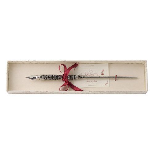 Coles Calligraphy Flower Pewter Pen