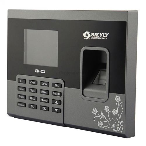 SK-C3 HD 3inch USB TFT Fingerprint Attendance Clock Employee ID Card Recorder US