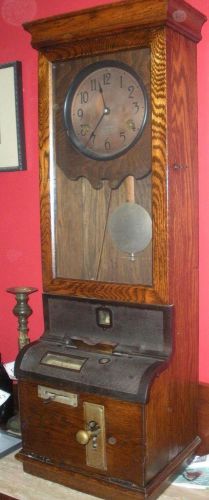 International Time Recorder Co. Endicott OakTime Clock 1919 Pre IBM - NICE