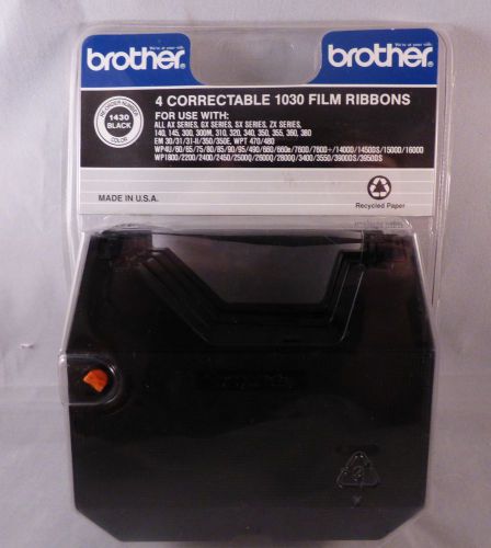 Brother Black Correctable 1430 Film Ribbons 1030 - 4 pack - NEW in package