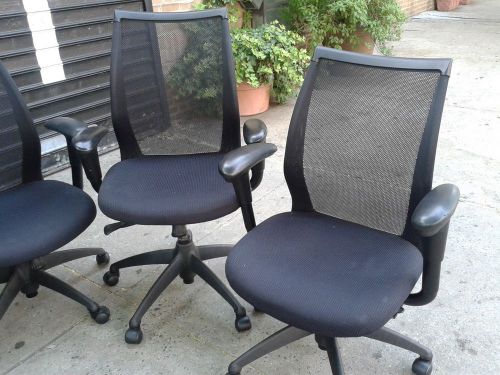 Haworth Executive Chair Black Mesh Back w/ Seat - More Available