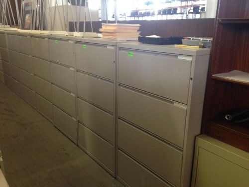 *lot of 3 heavy duty 4 drawer file cabinets byherman miller meridian w/lock&amp;key* for sale