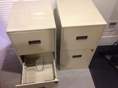 Pair Of 2 Drawer File Cabinets With Keys