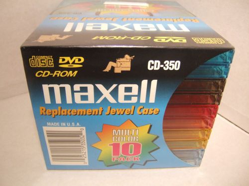 Rare Maxell Replacement Jewel Cases (Multi-Color) 10 Pack