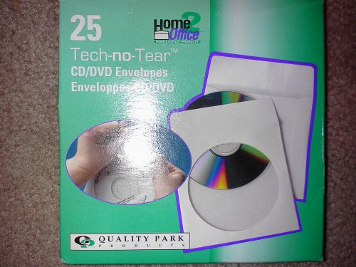 Home 2 office / quality park products - tech-no-tear - #25 cd / dvd envelopes ne for sale