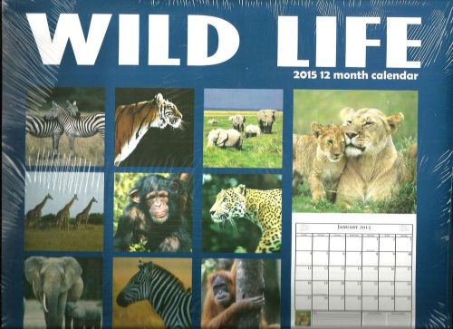 WILDLIFE  12 MONTH 2015 LARGE WALL CALENDARS..FAST SERVICE.
