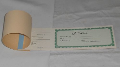 25count gift certificate book with receipt - new for sale