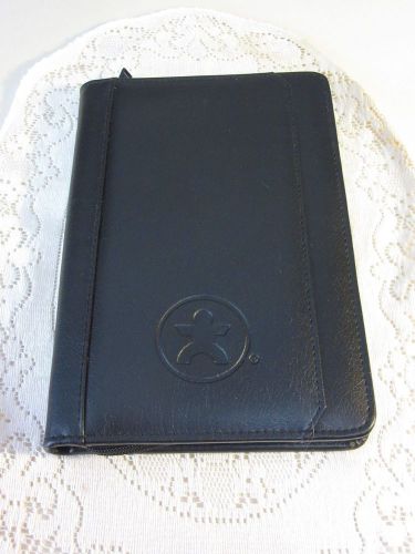 NWOT DAYRUNNER BLACK ZIPPERED PADFOLIO ORGANIZER  FOR TABLET; CALCULATOR &amp; PEN