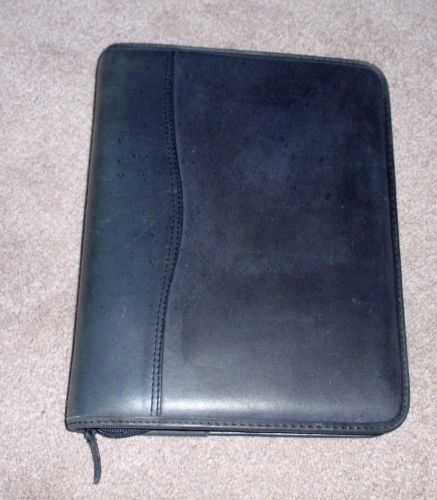 Day-timer navigator soft leather ? zippered planner binder desk size 7 ring for sale