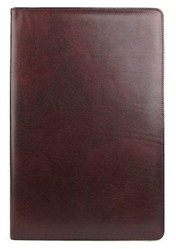 Bosca old leather collection legal pad cover - dark brown for sale