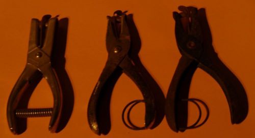 Vintage Hole Punches Office Desk GEM McGill Marengo IL Sargent New Haven CT USA