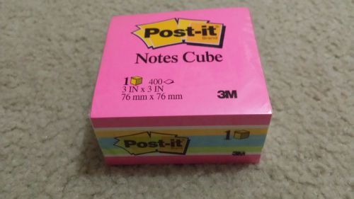 Post it notes cube 3M 3in x 3in multi color pack of 400 notes