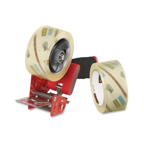 3m 37502st packaging tape 2 rolls with dispenser 1-7/8inx54.6yds clear for sale