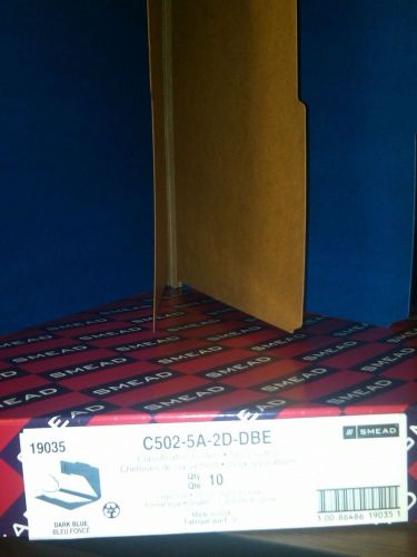 SMEAD  CLASSIFICATION FOLDERS 2 DIVIDER legal size C402-5A-2D-DBE 10/Box NEW