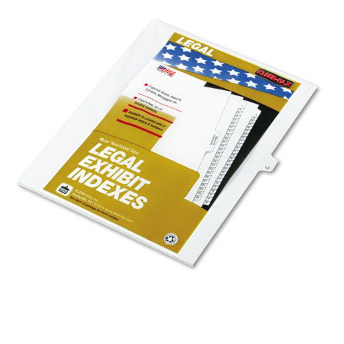 80000 Series Legal Index Dividers, Side Tab, Printed &#034;12&#034;, 25/Pack