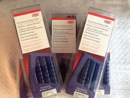 lot of 8 (200 total) blue presentation bnding combs