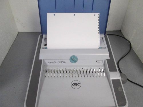 Gbc c450e  combbind electric comb binder/paper punch; 120v; 2.5a; 60hz for sale
