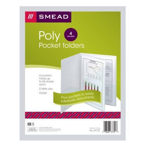 Smead Poly Four-pocket Folder 87721 - Letter - 8.50&#034; X 11&#034; - 25 Sheet Capacity -