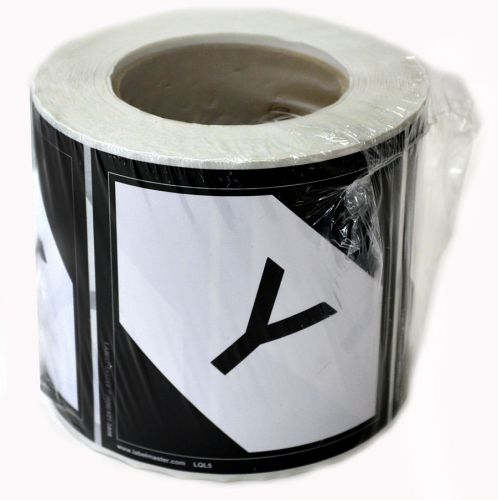 &#034;y&#034; labels for shipping limited quantity hazmat by air, new- 500 stickers, 4x4&#034; for sale