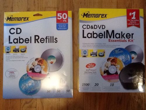 new memorex cd &amp; dvd labelmaker essential kit And 50 PK. Cd Label Refills
