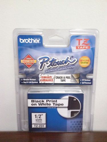 Brother tz-231 p-touch label tape - 1 box, 6 cassettes for sale