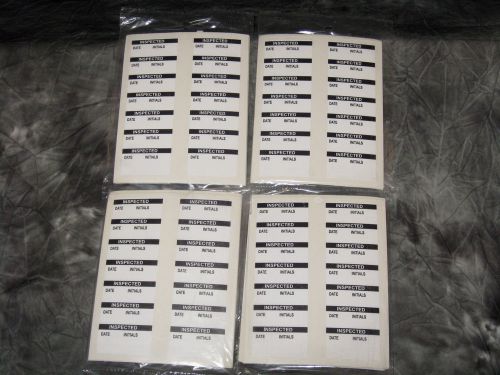 White  Inspected  Date Initials Labels Stickers 1 1/2&#034; X 5/8&#034;  560 Labels