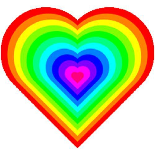 30 Custom Rainbow Heart Personalized Address Labels