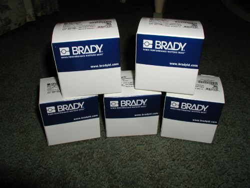 Lot of 5 Brady Portable Thermal Label PTL-32-427 - QTY 250/EACH ROLL