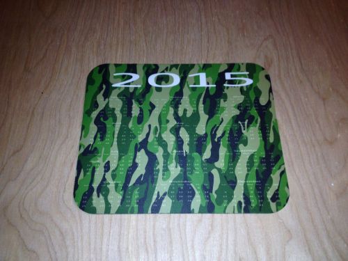 2015 Calendar Green Camouflage Mouse Pad
