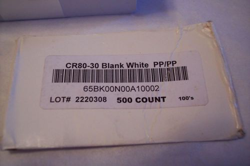 CR80 .30 Mil 100 Graphic Quality Blank White PVC Credit Card ID Sealed PKG