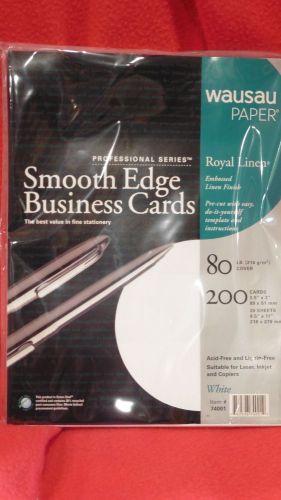 Smooth Edge Business Cards Wausau Paper 80 lb. 3.5 x 2&#034; - Total 170 bus. cards