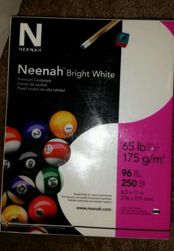 New School Neenah Premium Cardstock 96 Brightness 65 Lb Letter Bright White 250