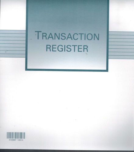 TRANSACTION REGISTER  9&#034; x 8&#034;  16 PAGES