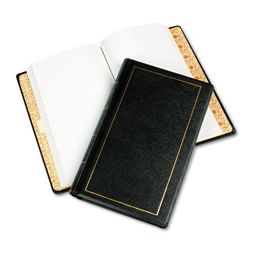 Wilson jones looseleaf minute book black cover, 125 pages 8 1/2 x 14 - wlj039531 for sale