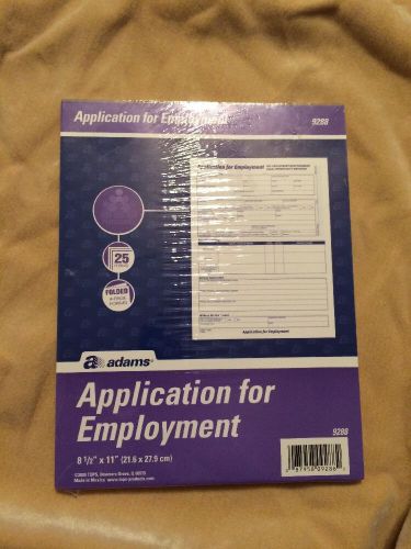 Adams Application For Employment - 9288 25 Applications