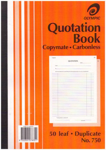 Olympic Quotation Book Copymate - Carbonless - 50 Leaf Duplicate No.750