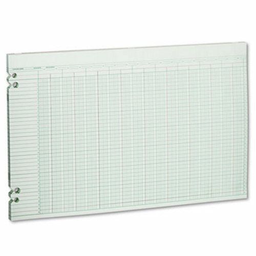 Wilson Accounting Sheets, 30 Columns, 11 x 17, 100 Sheets/Pack, Green (WLJG5030)