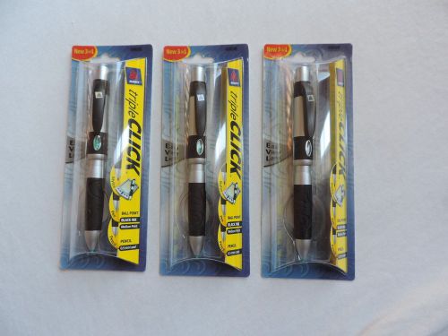 3 AVERY Triple Click Multi-Function Stylus Pen Pencil #49838 mip free shipping