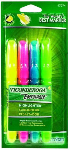 Emphasis fluorescent highlighters desk style chisel tip pack of 4 for sale