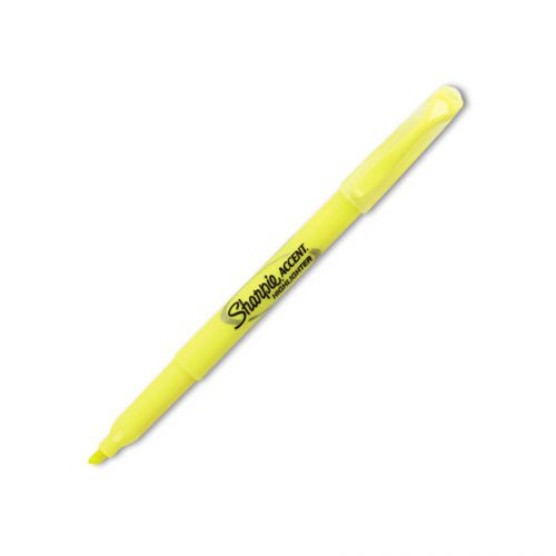 Sharpie Accent Pocket Style Highlighter, Chisel Tip, Fluorescent Yellow, 24/Pack
