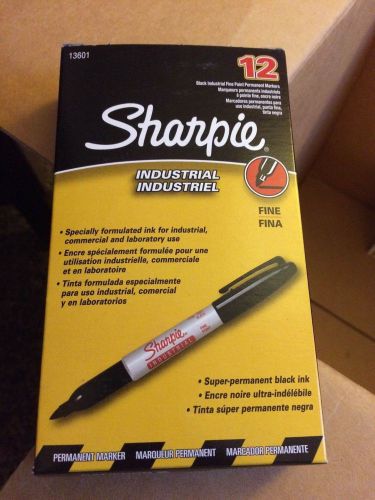 Sharpie Fine Pt Perm Marker, Industrial black (13601) - 12/pk