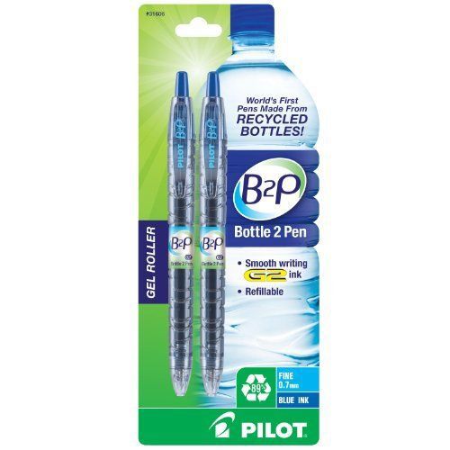 Begreen B2p Gel Pen - Fine Pen Point Type - 0.7 Mm Pen Point Size - Blue (31606)
