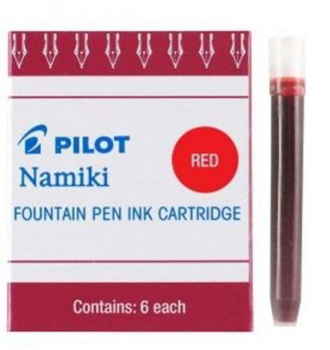 Pilot Namiki IC50 Fountain Pen Ink Cartridge, Red,  12 Cartridges (69002)