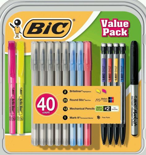 Bic - value pack- 40 pack  mechanical pencils?pens?highlighters? marker for sale