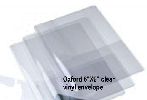 Oxford all purpose jackets clear crystal 6” X 9” vinyl envelopes 85009 LOT of 10