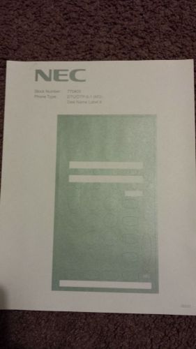 NEC DTU/DTP-8-1 (MG) Paper Desi Label, *NEW* 770409
