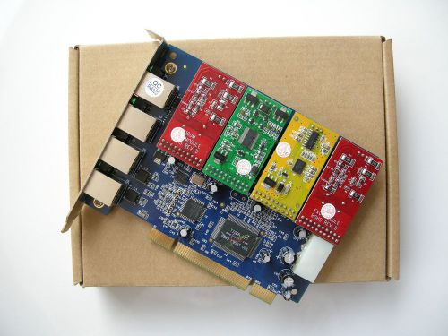 Pci 400p asterisk card onboard 4fxo for voip ip pbx ippbx call center x400p pci for sale