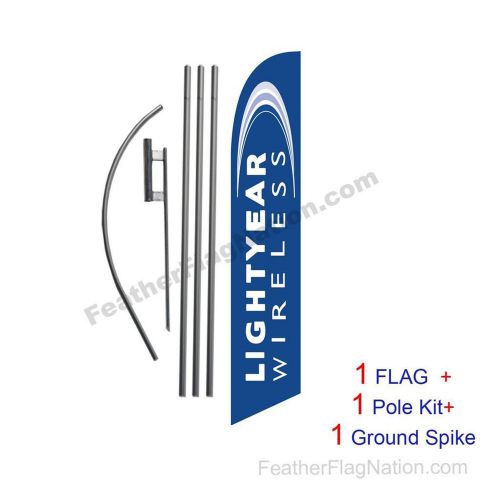 Lightyear wireless feather banner swooper flag kit with pole+spike for sale